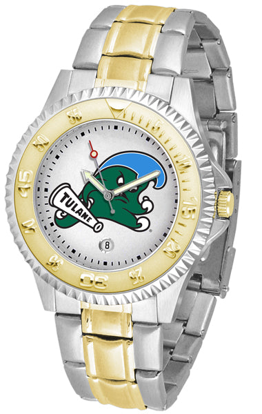 Tulane Green Wave Competitor Two-Tone Men’s Watch