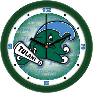Tulane Green Wave Wall Clock - Dimension