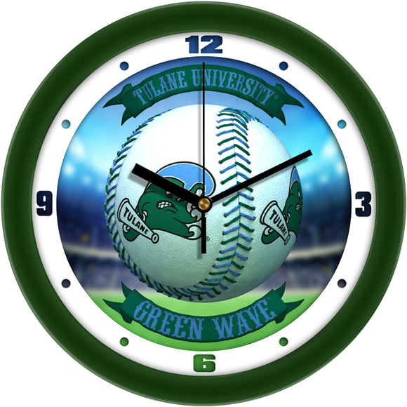 Tulane Green Wave Wall Clock - Baseball Home Run