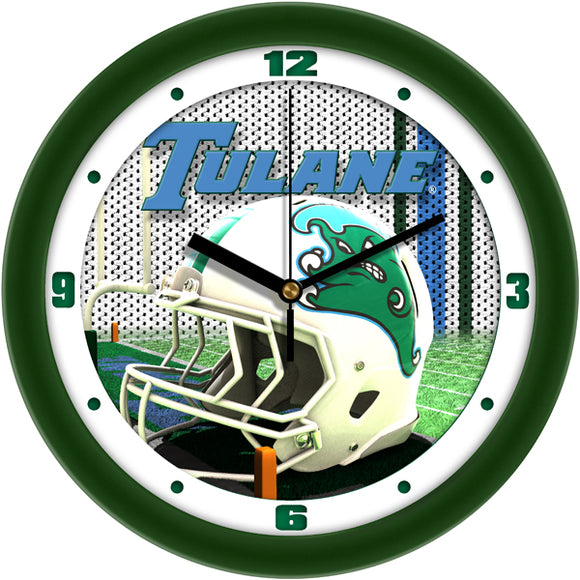 Tulane Green Wave Wall Clock - Football Helmet