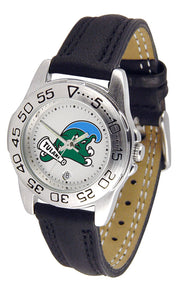 Tulane Green Wave Sport Leather Ladies Watch