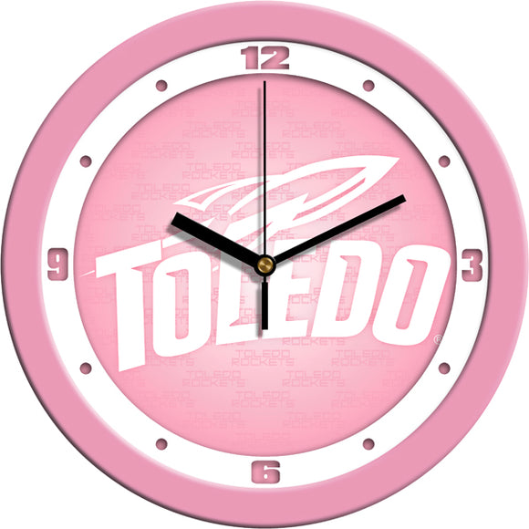 Toledo Rockets Wall Clock - Pink