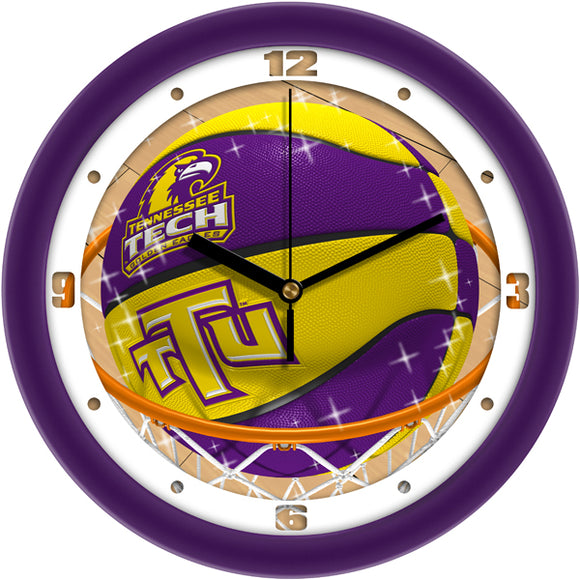 Tennessee Tech Wall Clock - Basketball Slam Dunk