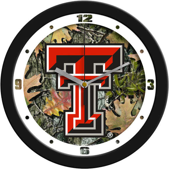Texas Tech Wall Clock - Camo