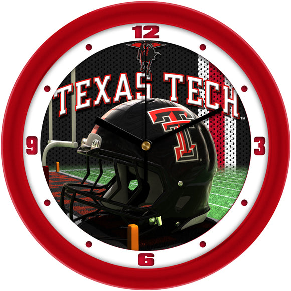 Texas Tech Wall Clock - Football Helmet