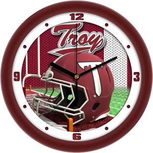 Troy Trojans Wall Clock - Football Helmet