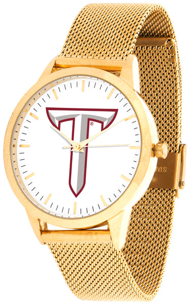 Troy Trojans Statement Mesh Band Unisex Watch - Gold