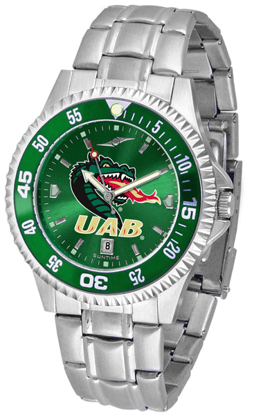 UAB Blazers Competitor Steel Men’s Watch - AnoChrome- Color Bezel