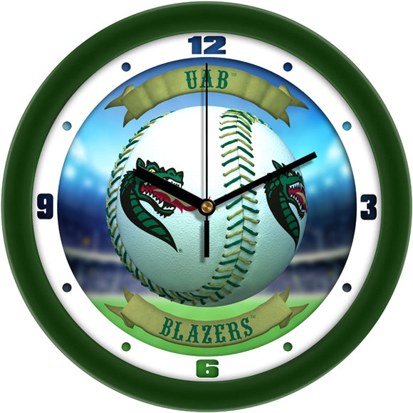 UAB Blazers Wall Clock - Baseball Home Run