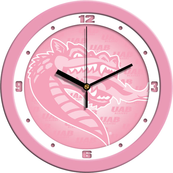 UAB Blazers Wall Clock - Pink