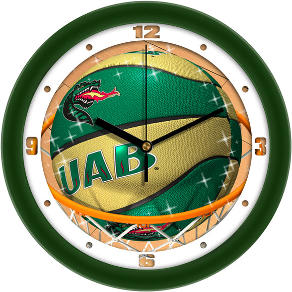 UAB Blazers Wall Clock - Basketball Slam Dunk