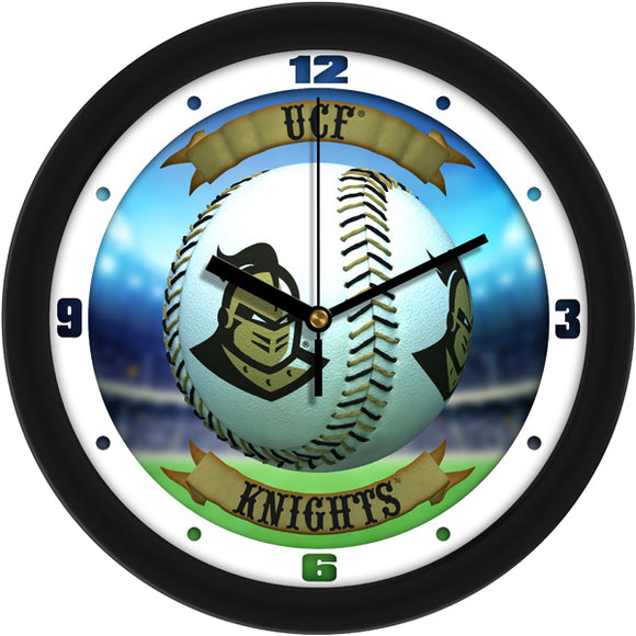 UCF Knights Wall Clock - Baseball Home Run
