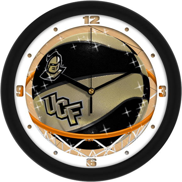UCF Knights Wall Clock - Basketball Slam Dunk