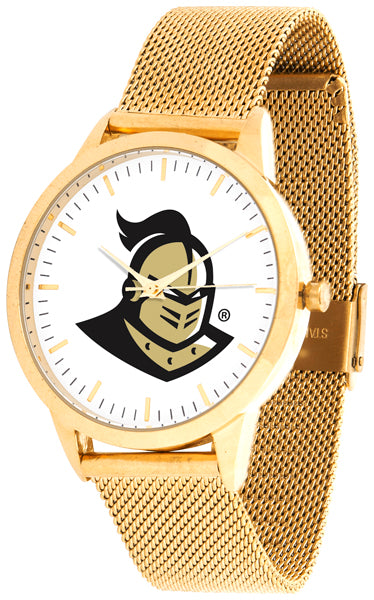 UCF Knights Statement Mesh Band Unisex Watch - Gold