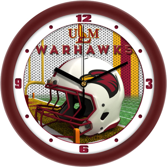 ULM Warhawks Wall Clock - Football Helmet