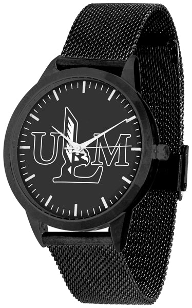 ULM Warhawks Statement Mesh Band Unisex Watch - Black - Black Dial