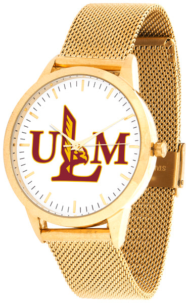 ULM Warhawks Statement Mesh Band Unisex Watch - Gold