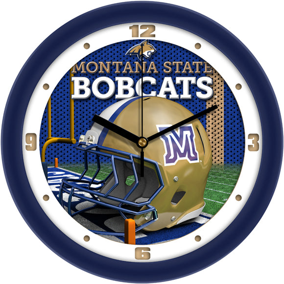 Montana State Wall Clock - Football Helmet
