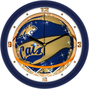 Montana State Wall Clock - Basketball Slam Dunk