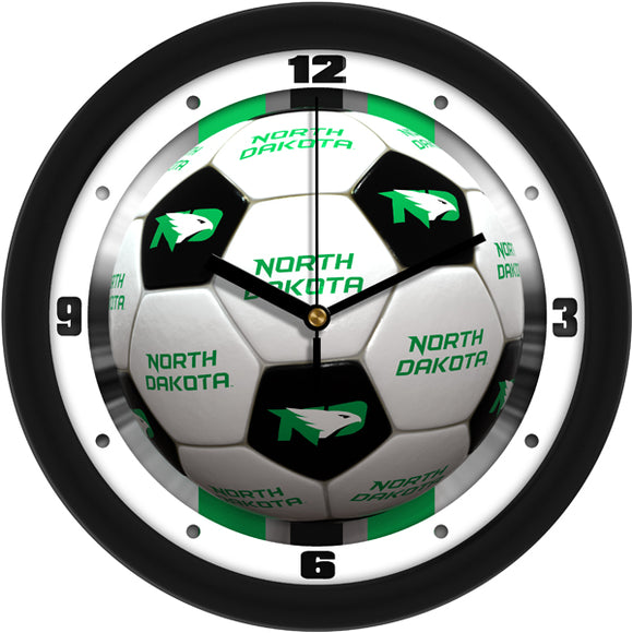 North Dakota Wall Clock - Soccer