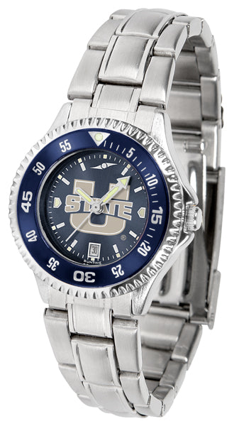 Utah State Aggies Competitor Steel Ladies Watch - AnoChrome - Color Bezel