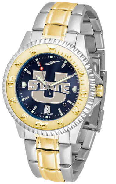 Utah State Aggies Competitor Two-Tone Men’s Watch - AnoChrome