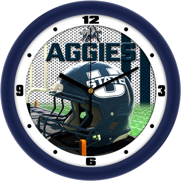 Utah State Aggies Wall Clock - Football Helmet