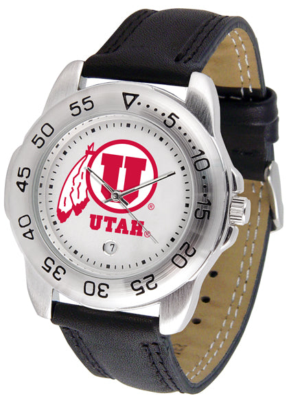 Utah Utes Sport Leather Men’s Watch
