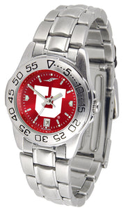 Utah Utes Sport Steel Ladies Watch - AnoChrome