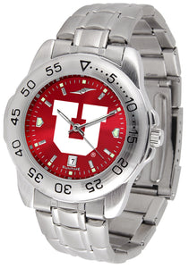 Utah Utes Sport Steel Men’s Watch - AnoChrome