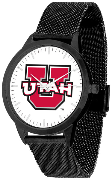 Utah Utes Statement Mesh Band Unisex Watch - Black