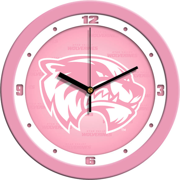 Utah Valley Wall Clock - Pink