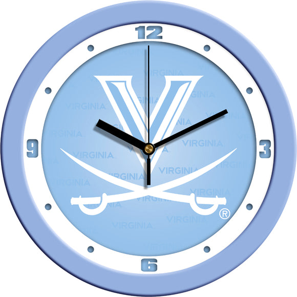 Virginia Cavaliers Wall Clock - Baby Blue