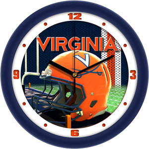 Virginia Cavaliers Wall Clock - Football Helmet