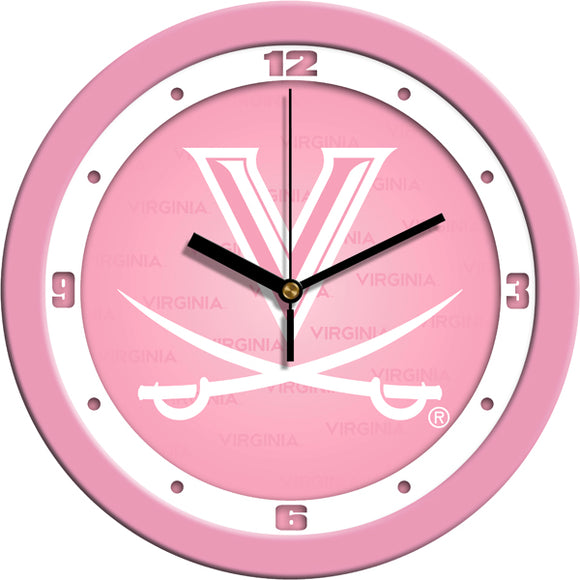 Virginia Cavaliers Wall Clock - Pink