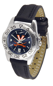 Virginia Cavaliers Sport Leather Ladies Watch - AnoChrome