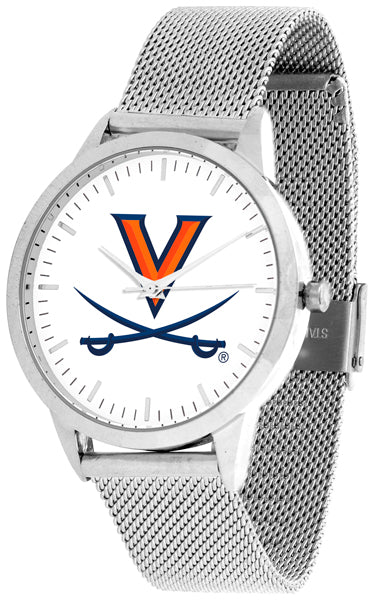 Virginia Cavaliers Statement Mesh Band Unisex Watch - Silver