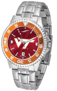 Virginia Tech Competitor Steel Men’s Watch - AnoChrome- Color Bezel