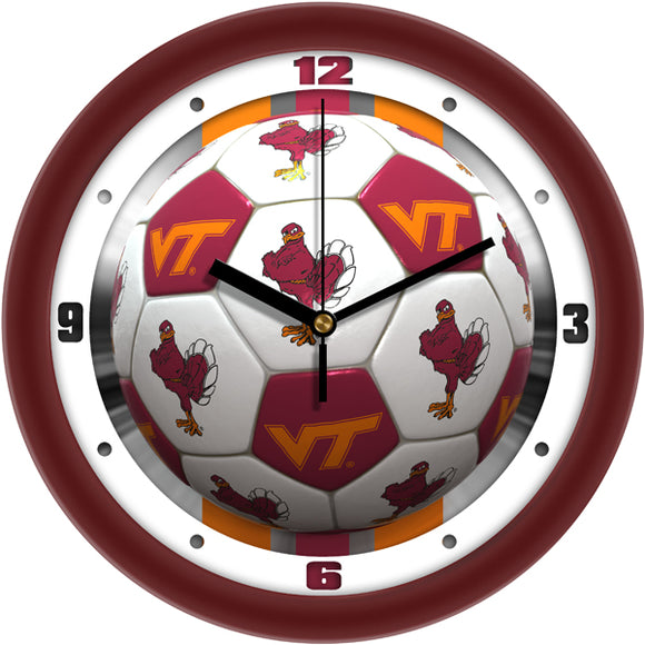 Virginia Tech Wall Clock - Soccer