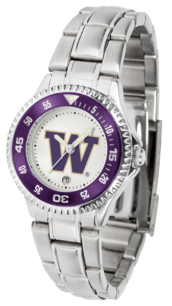 Washington Huskies Competitor Steel Ladies Watch