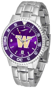 Washington Huskies Competitor Steel Men’s Watch - AnoChrome- Color Bezel