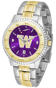 Washington Huskies Competitor Two-Tone Men’s Watch - AnoChrome