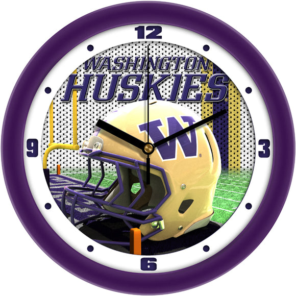 Washington Huskies Wall Clock - Football Helmet