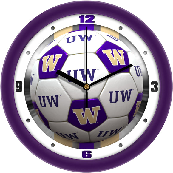Washington Huskies Wall Clock - Soccer