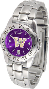 Washington Huskies Sport Steel Ladies Watch - AnoChrome