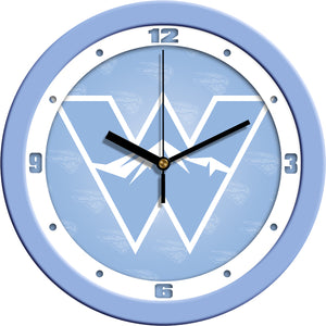 Western Colorado University Wall Clock - Baby Blue