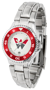 Western Colorado University Competitor Steel Ladies Watch