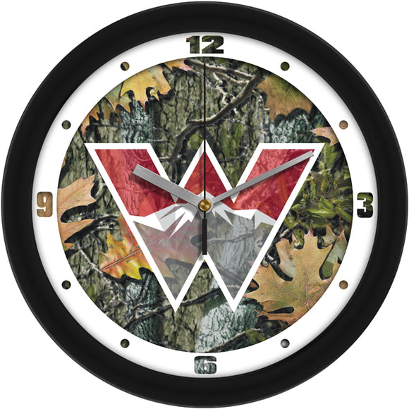 Western Colorado University Wall Clock - Camo