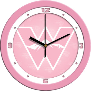 Western Colorado University Wall Clock - Pink