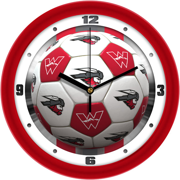 Western Colorado University Wall Clock - Soccer